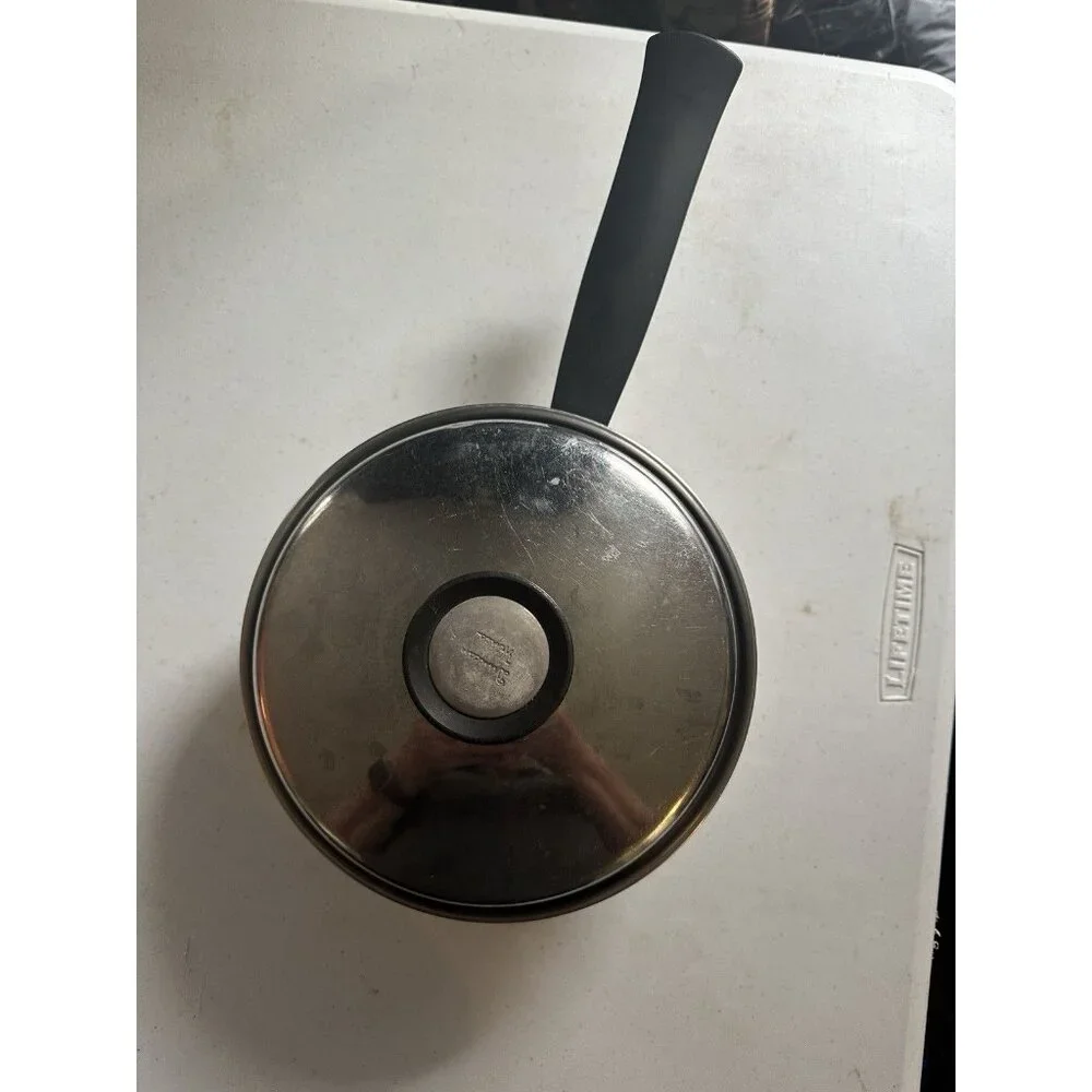 DUNCAN HINES SAUCE PAN POT AND LID‎ 3 PLY 18-8 STAINLESS STEEL 1 QT VERY GOOD